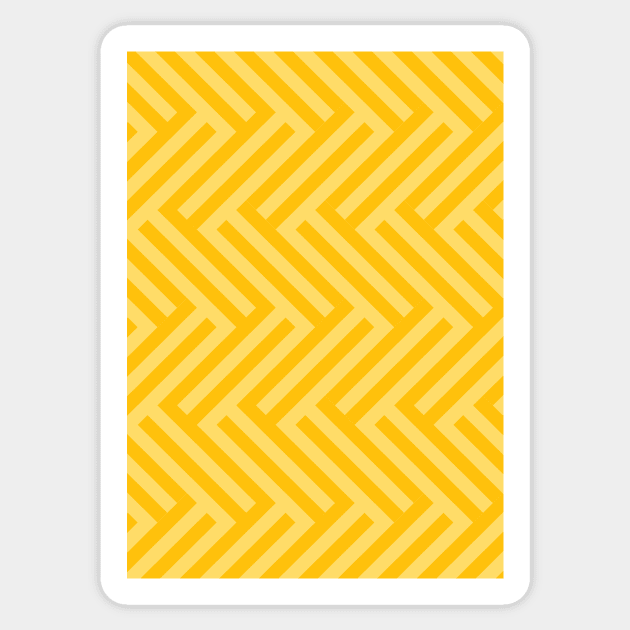 Geometric Pattern - Yellows Sticker by Blue-Banana